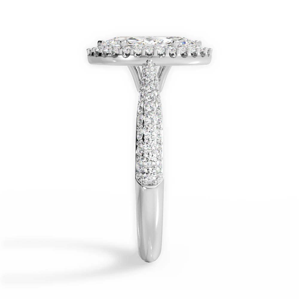 14kt White Gold/18kt White Gold/Platinum/marquise/side