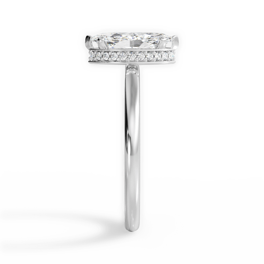 14kt White Gold/18kt White Gold/Platinum/marquise/side