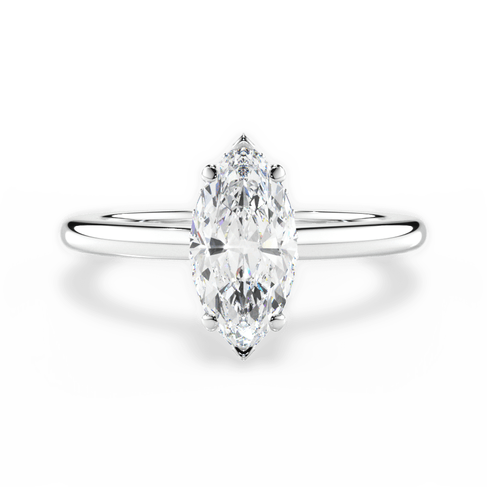 14kt White Gold/18kt White Gold/Platinum/marquise/top