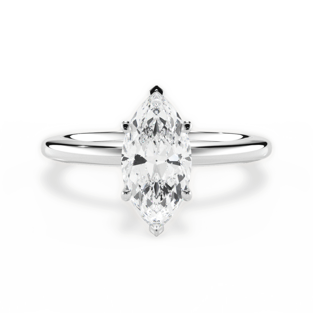 14kt White Gold/18kt White Gold/Platinum/marquise/top