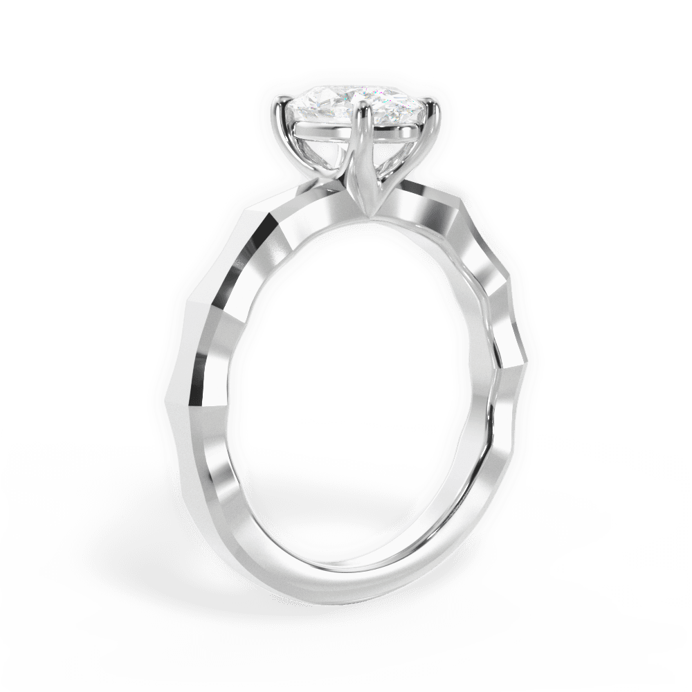 14kt White Gold/18kt White Gold/Platinum/oval/front