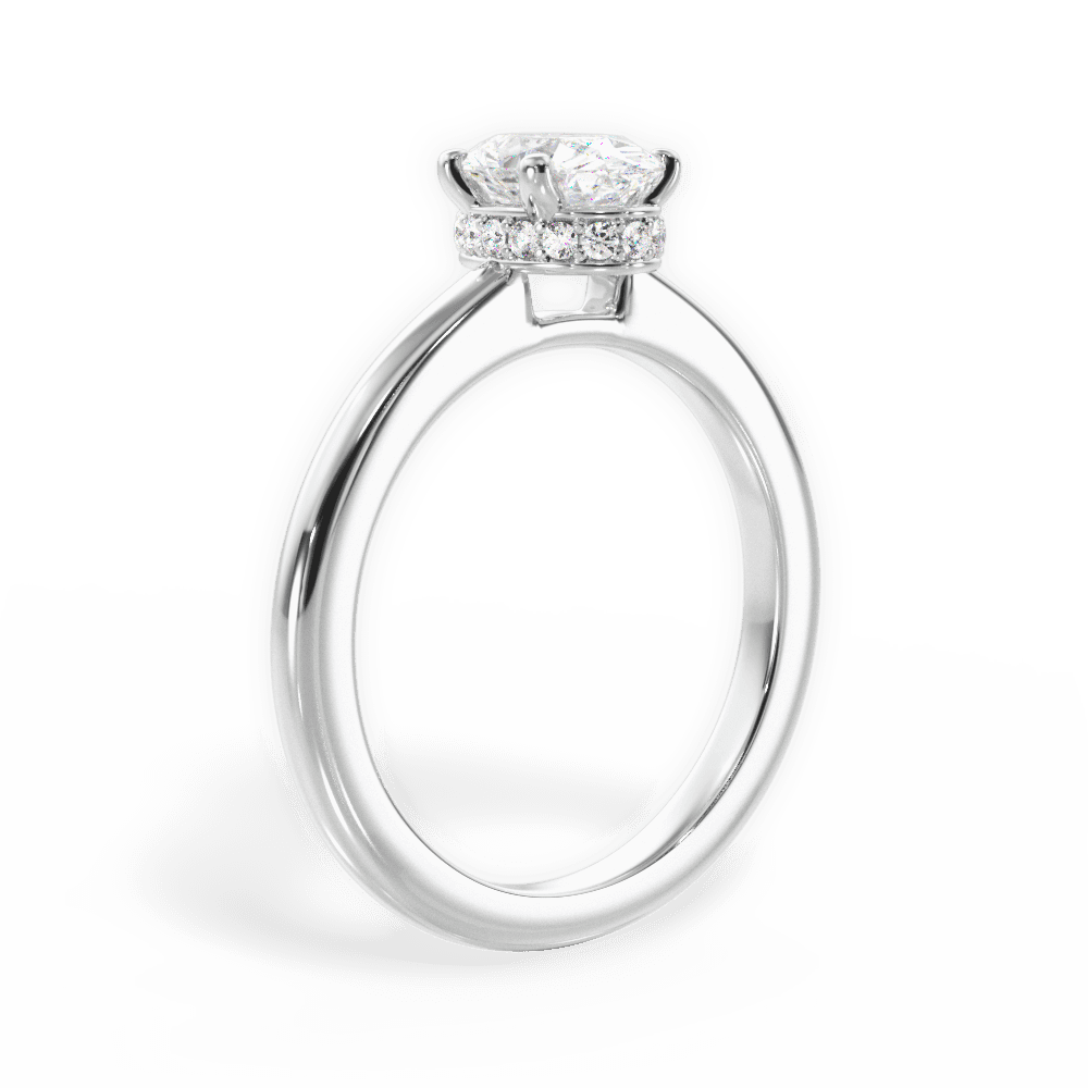 14kt White Gold/18kt White Gold/Platinum/oval/front