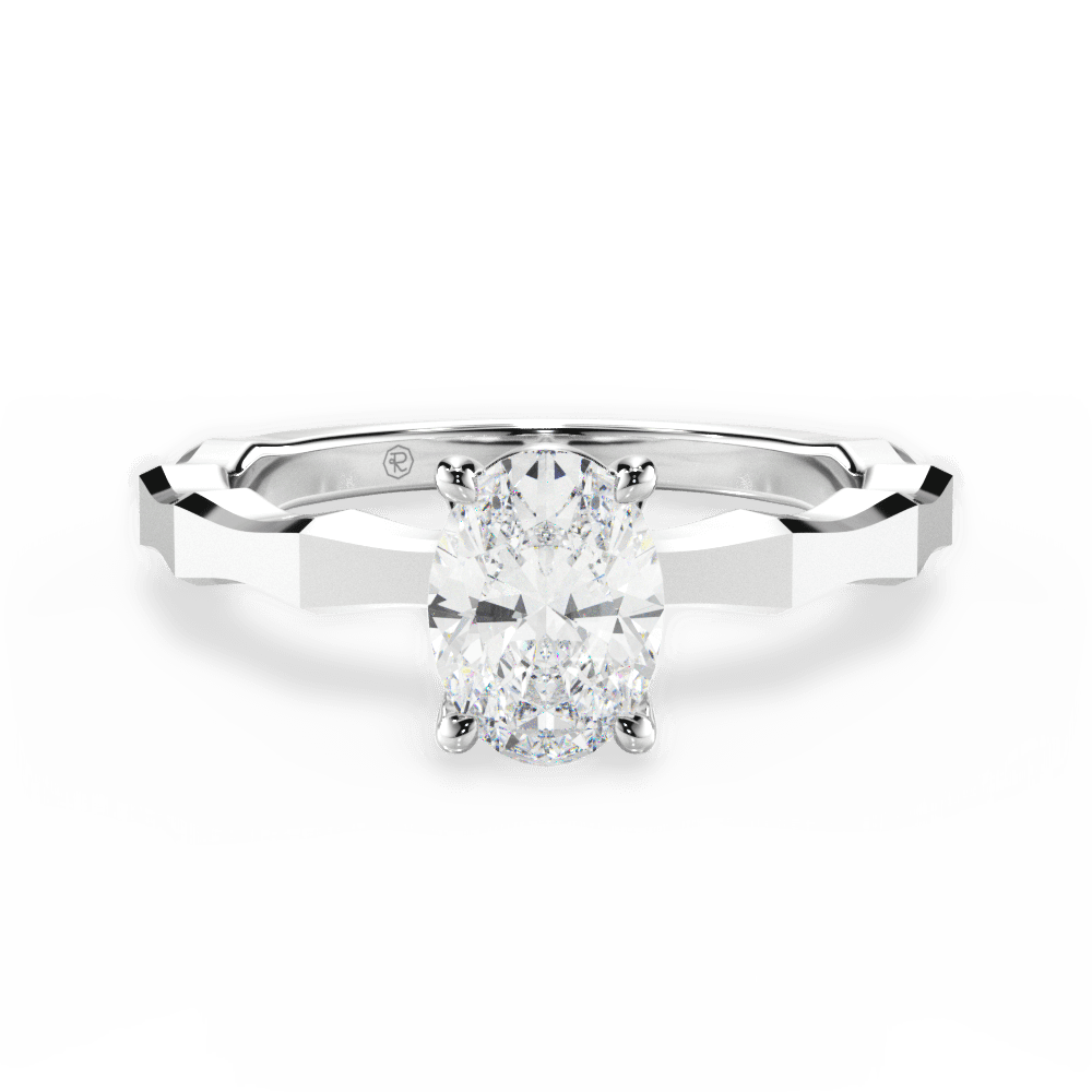 14kt White Gold/18kt White Gold/Platinum/oval/top