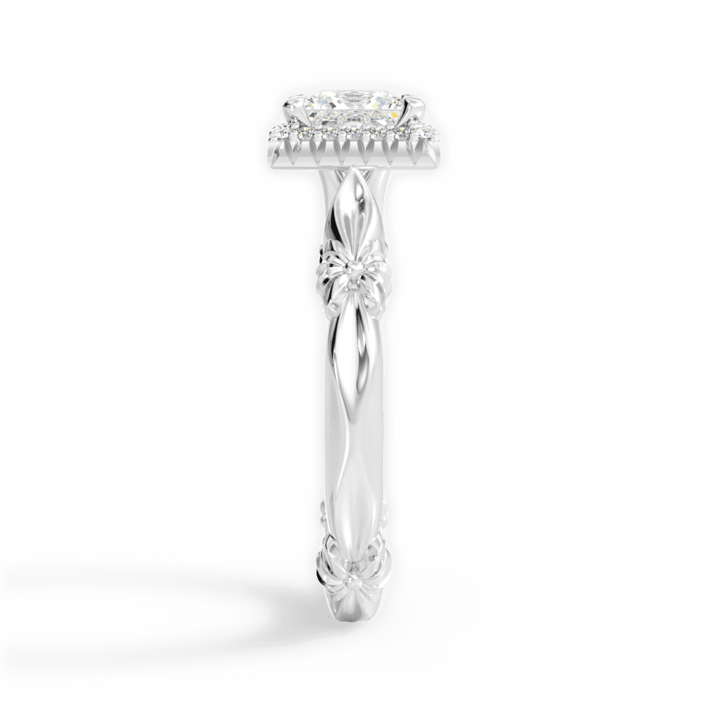 14kt White Gold/18kt White Gold/Platinum/princess/perspective