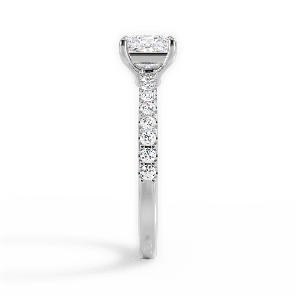 14kt White Gold/18kt White Gold/Platinum/princess/perspective