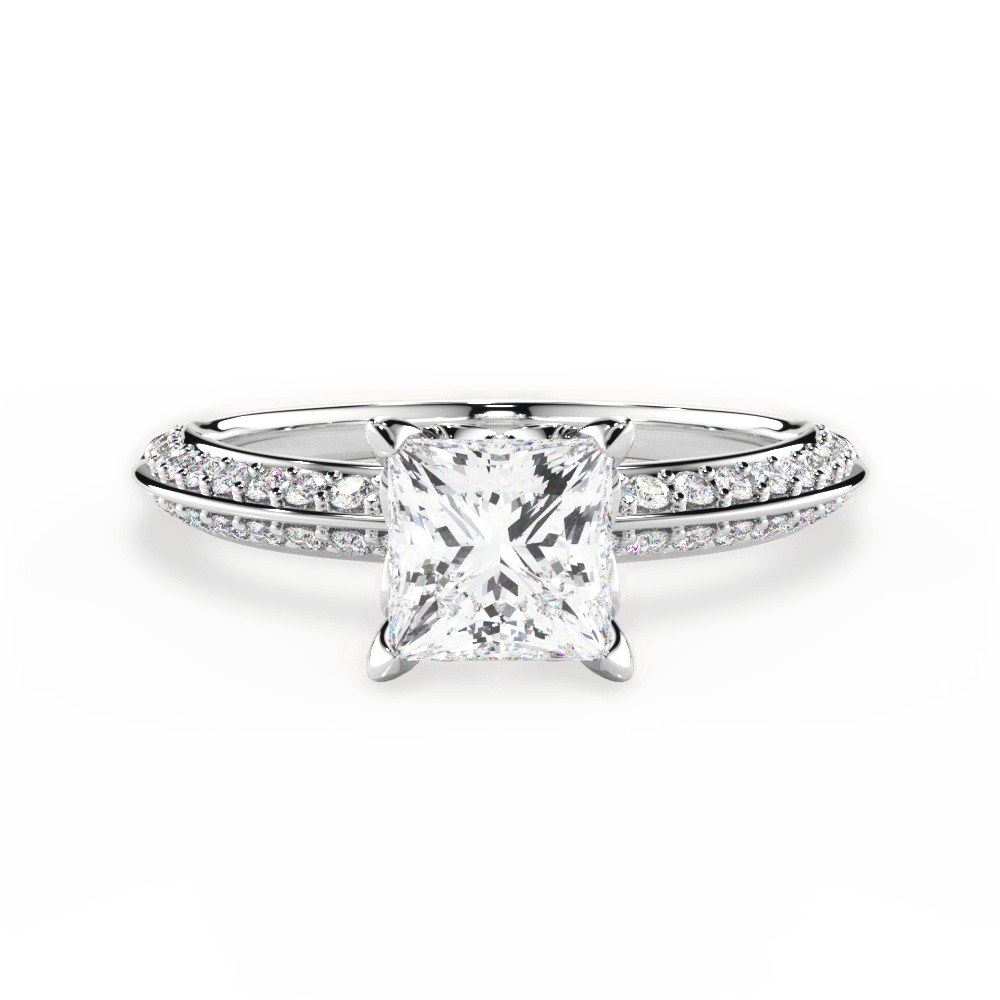 14kt White Gold/18kt White Gold/Platinum/princess/top