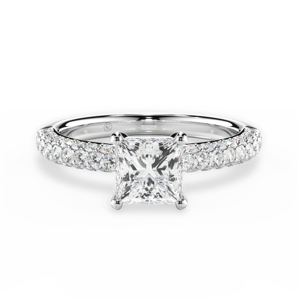 14kt White Gold/18kt White Gold/Platinum/princess/top