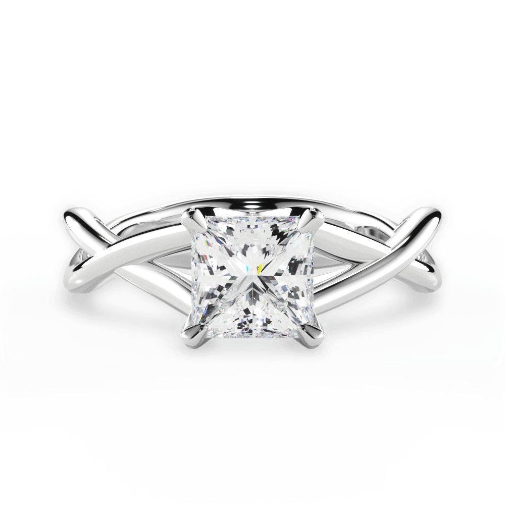 14kt White Gold/18kt White Gold/Platinum/princess/top