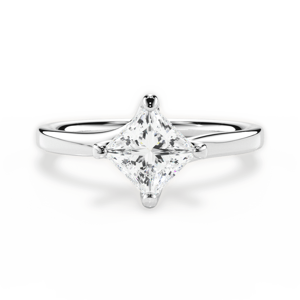 14kt White Gold/18kt White Gold/Platinum/princess/top