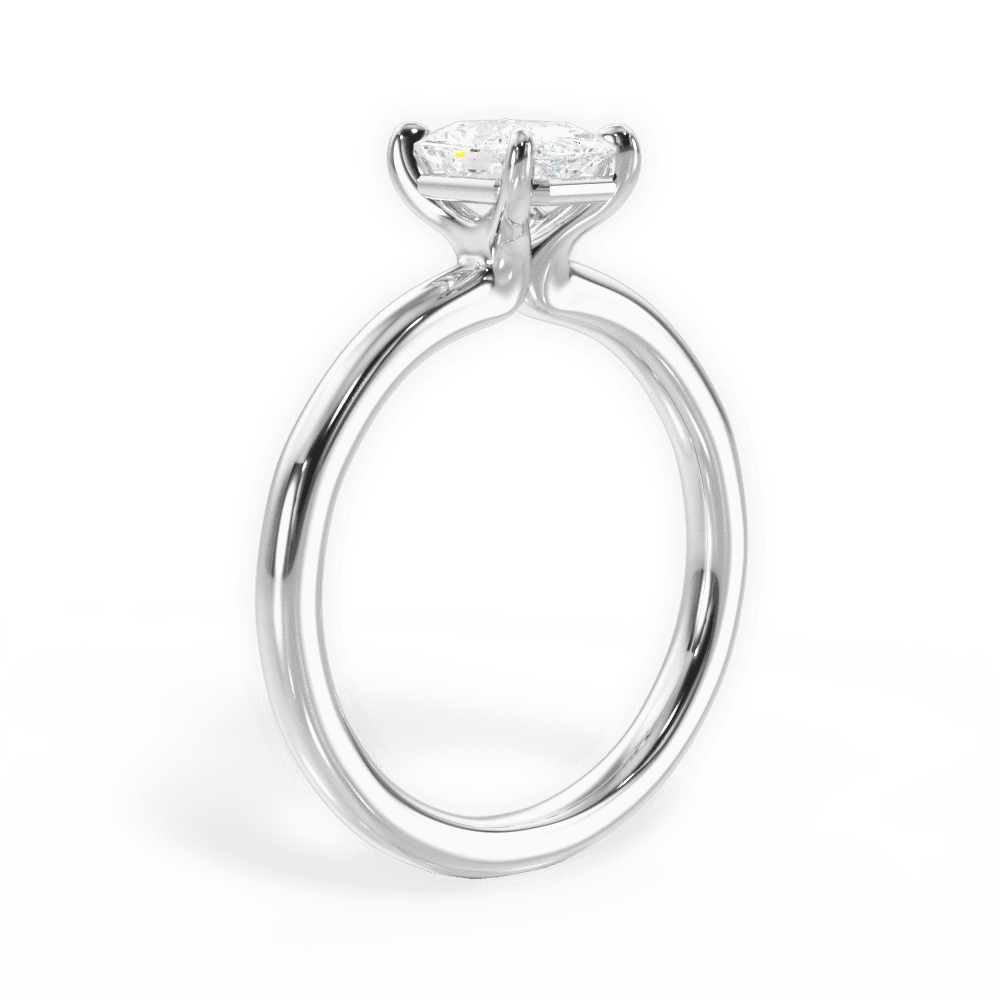 14kt White Gold/18kt White Gold/Platinum/radiant/front