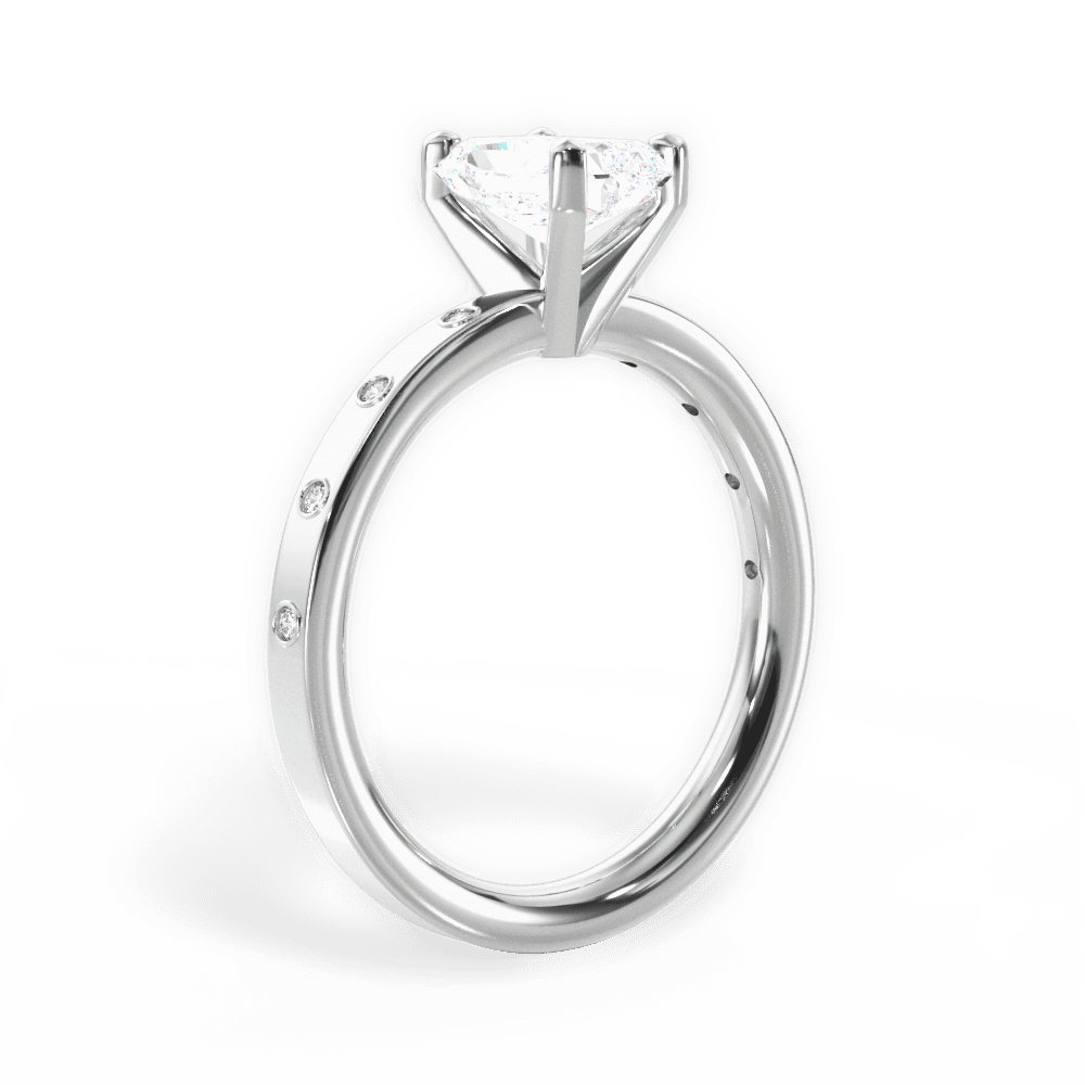 14kt White Gold/18kt White Gold/Platinum/radiant/front