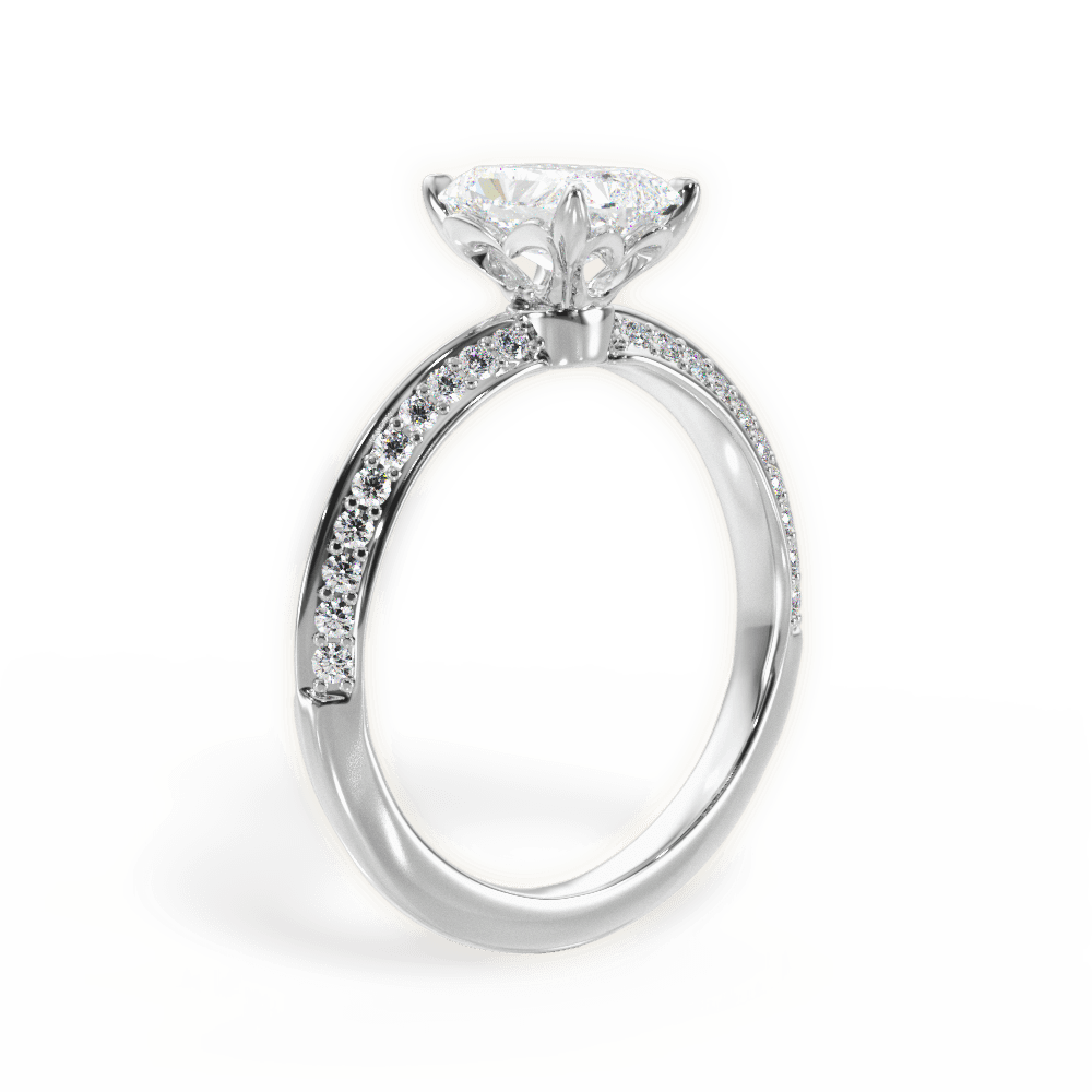 14kt White Gold/18kt White Gold/Platinum/radiant/front