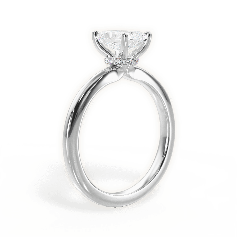 14kt White Gold/18kt White Gold/Platinum/radiant/front