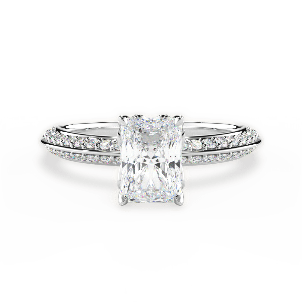 14kt White Gold/18kt White Gold/Platinum/radiant/top