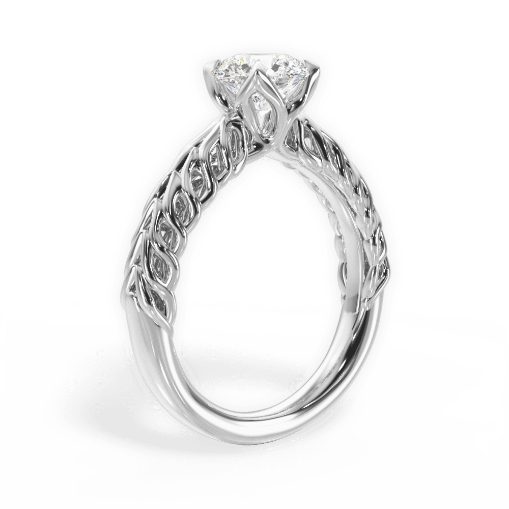 14kt White Gold/18kt White Gold/Platinum/round/front