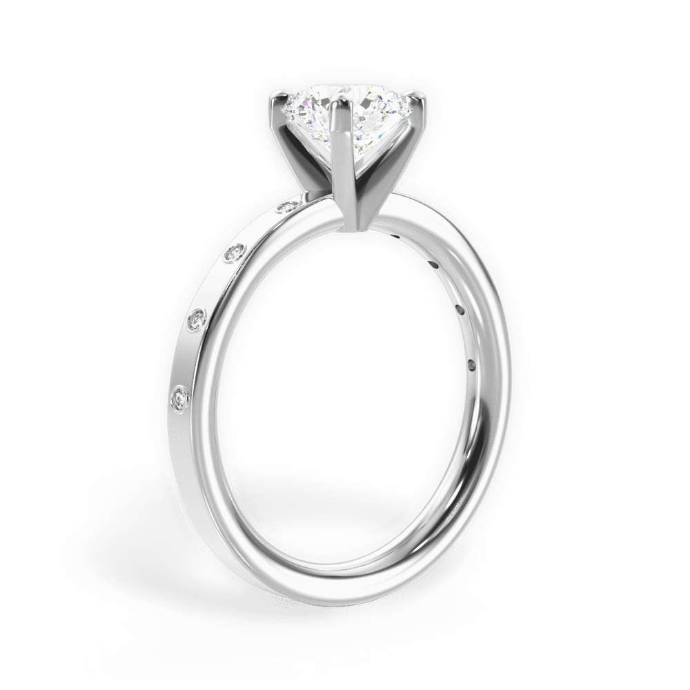 14kt White Gold/18kt White Gold/Platinum/round/front