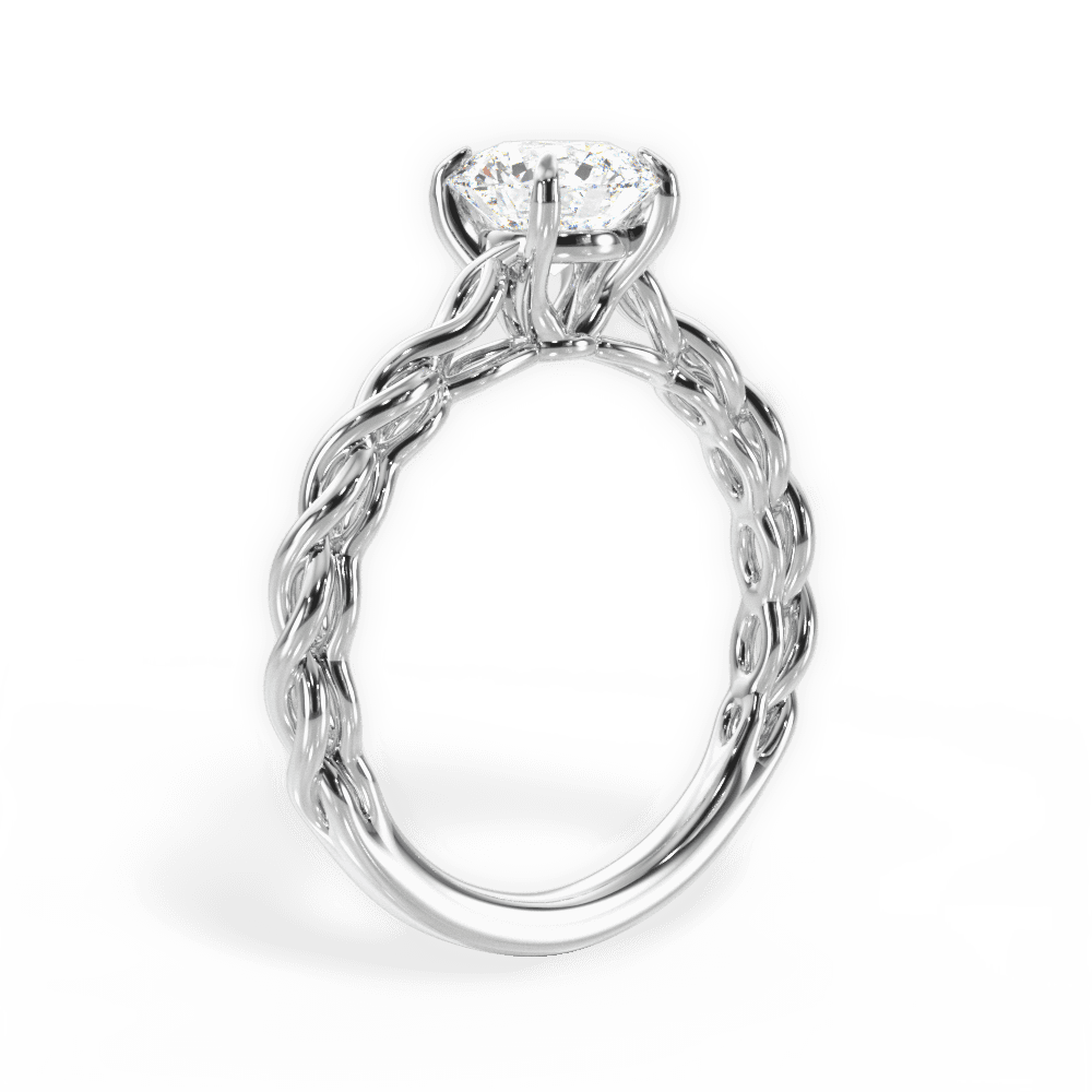 14kt White Gold/18kt White Gold/Platinum/round/front