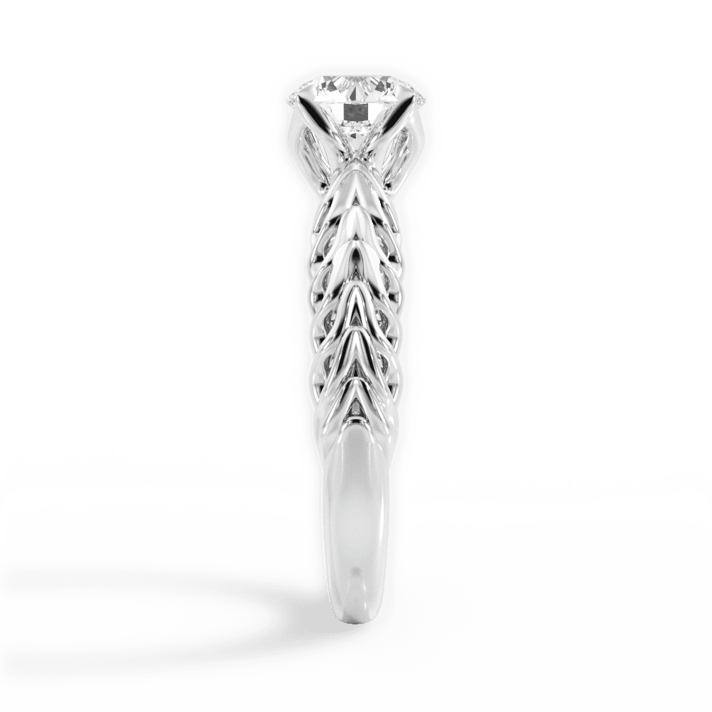 14kt White Gold/18kt White Gold/Platinum/round/perspective