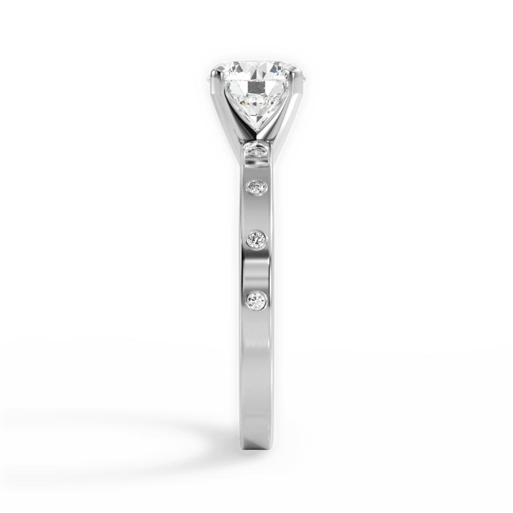 14kt White Gold/18kt White Gold/Platinum/round/side