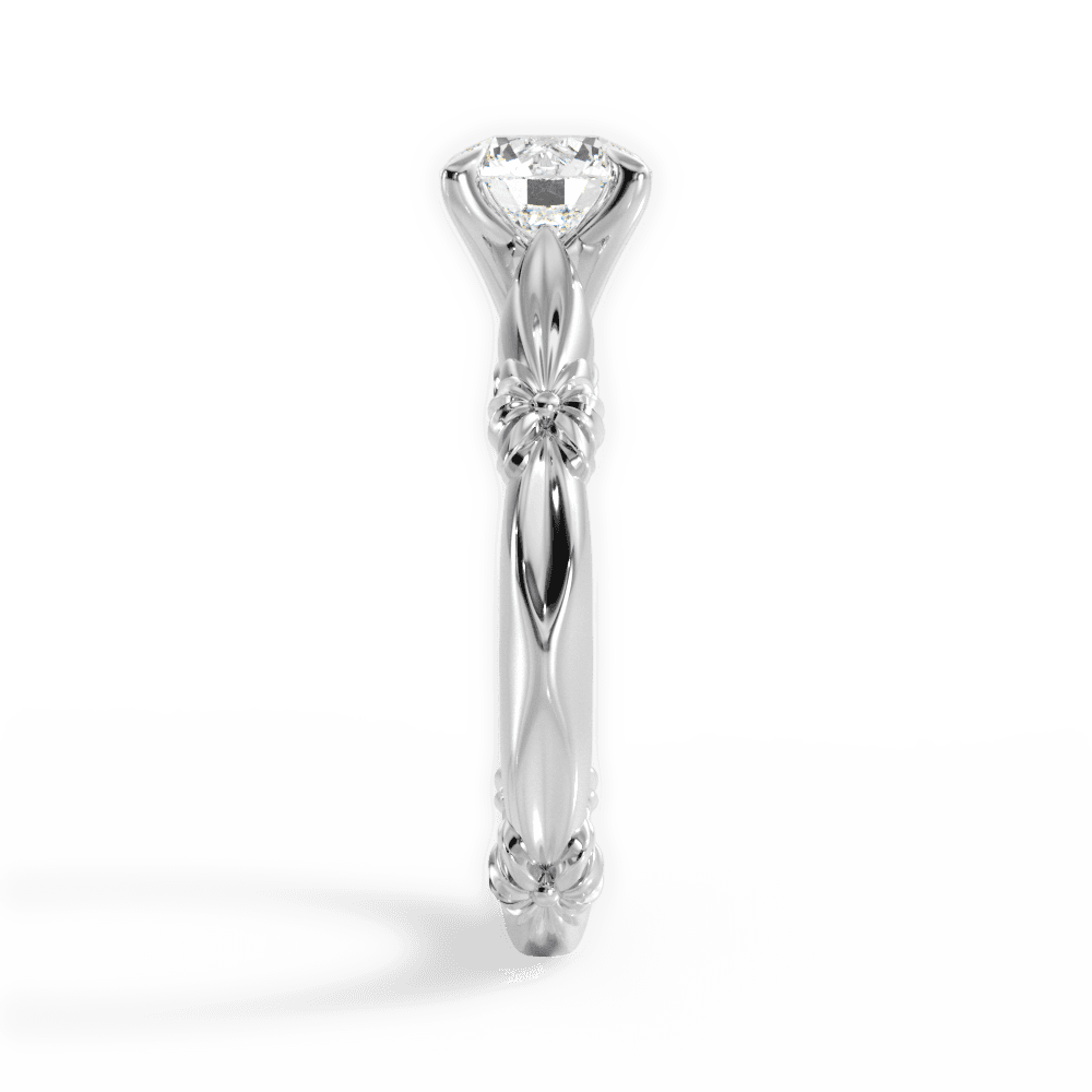 14kt White Gold/18kt White Gold/Platinum/round/side