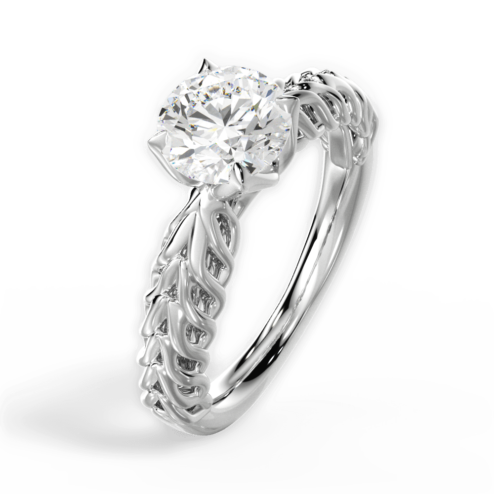 14kt White Gold/18kt White Gold/Platinum/round/side