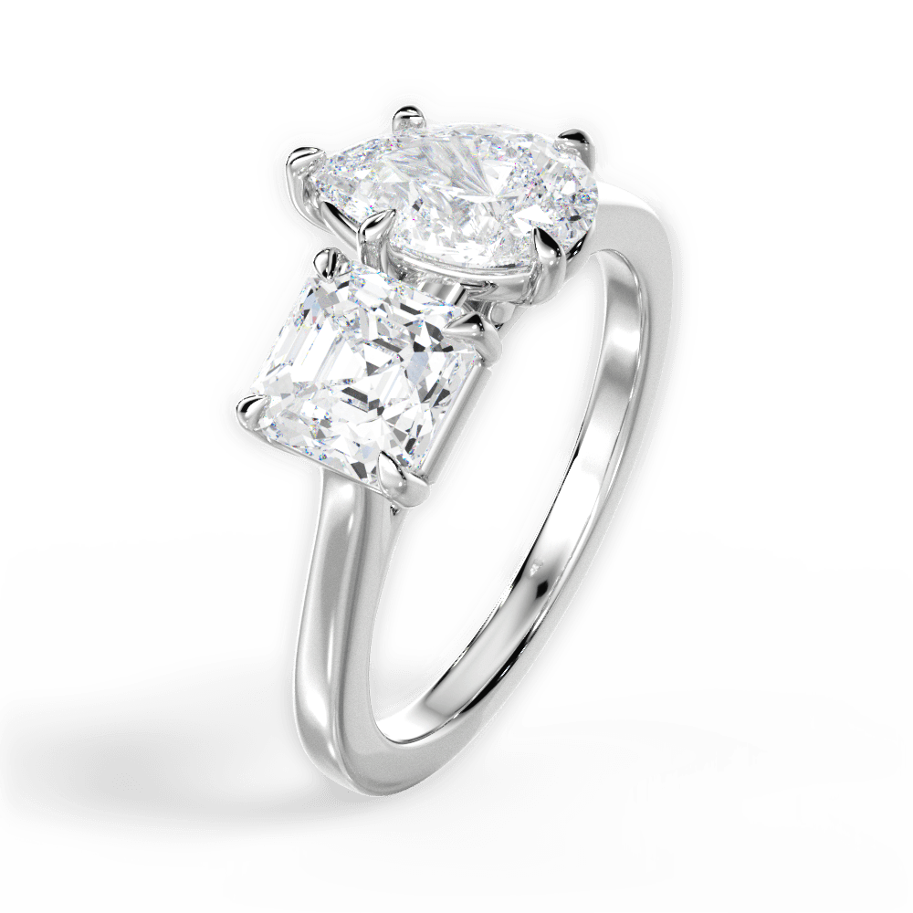 14kt White Gold/18kt White Gold/Platinum/pear/perspective