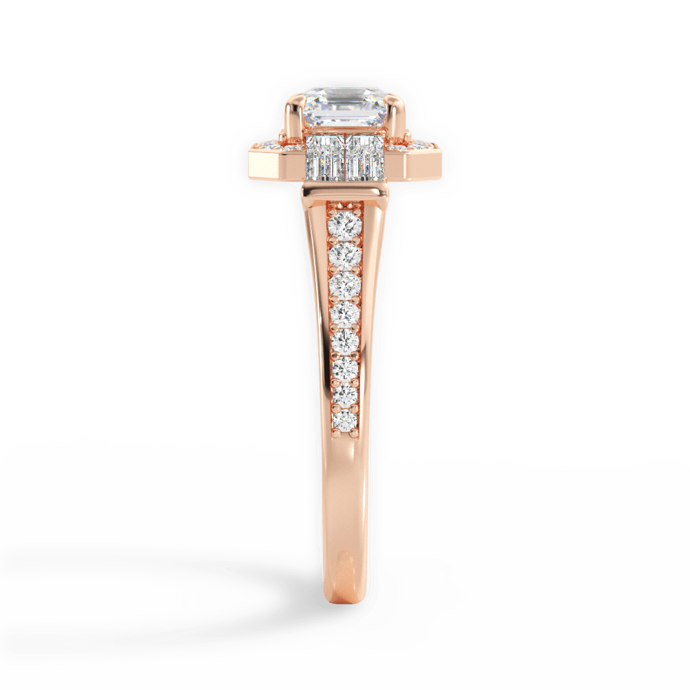 14kt Rose Gold/18kt Rose Gold/asscher/perspective