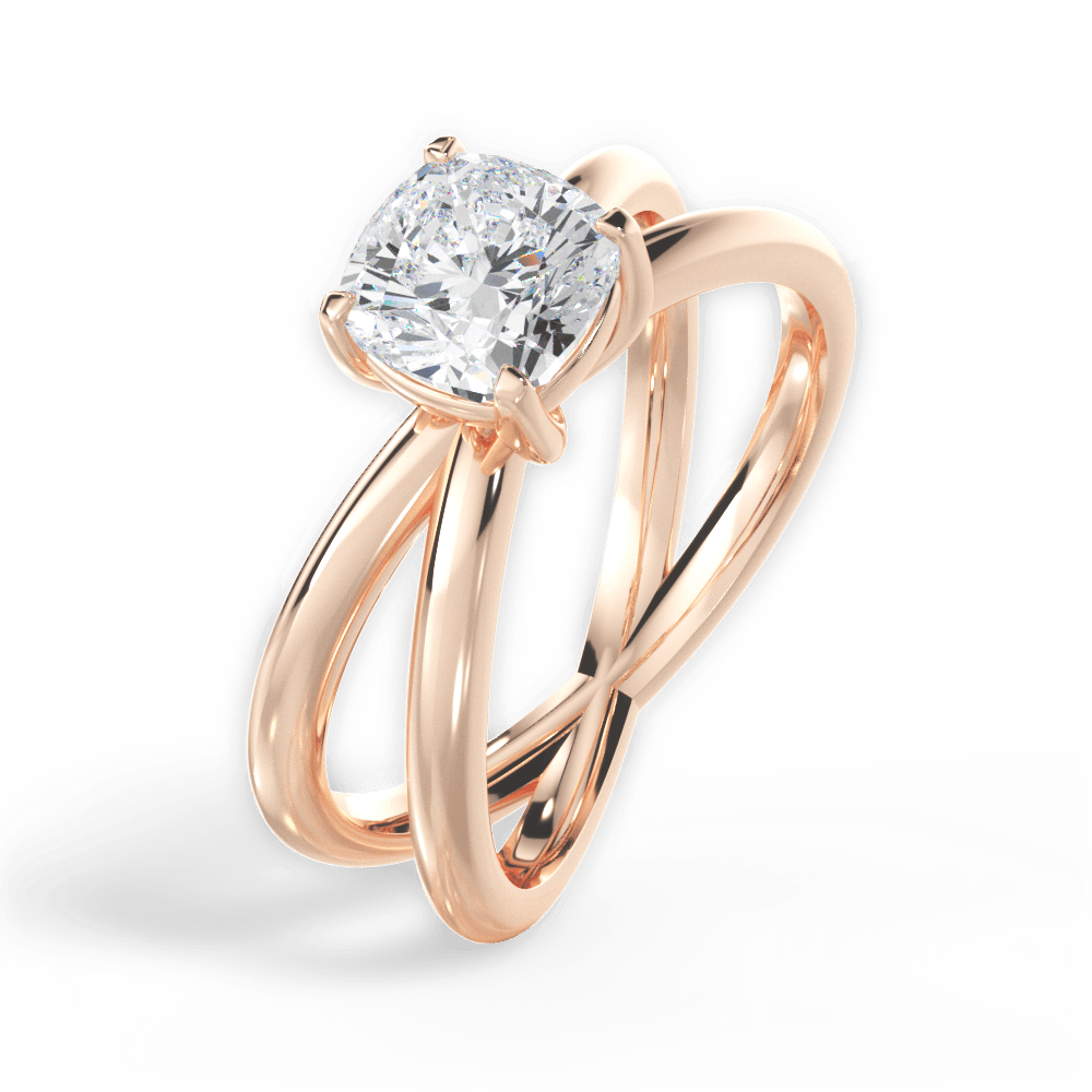 14kt Rose Gold/18kt Rose Gold/cushion/perspective