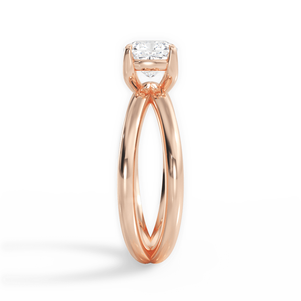 14kt Rose Gold/18kt Rose Gold/cushion/side