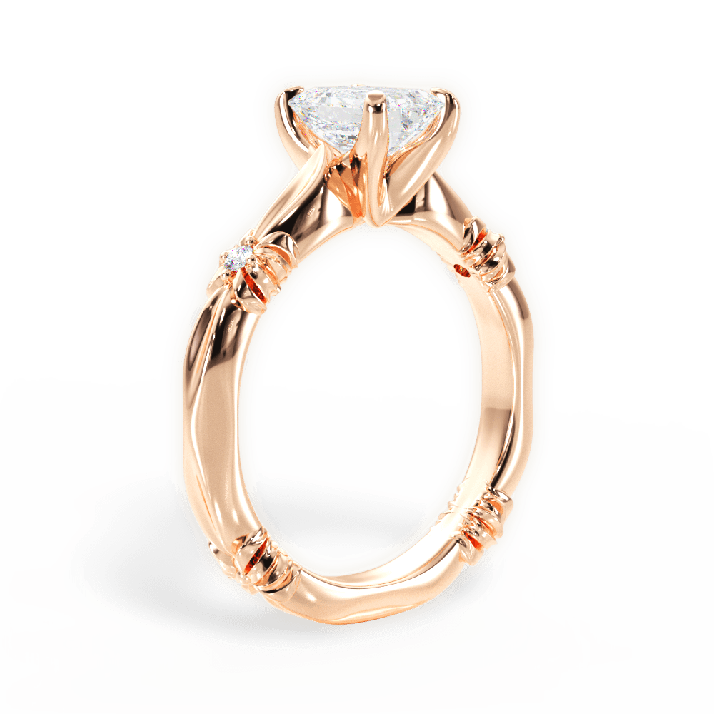 14kt Rose Gold/18kt Rose Gold/emerald/front