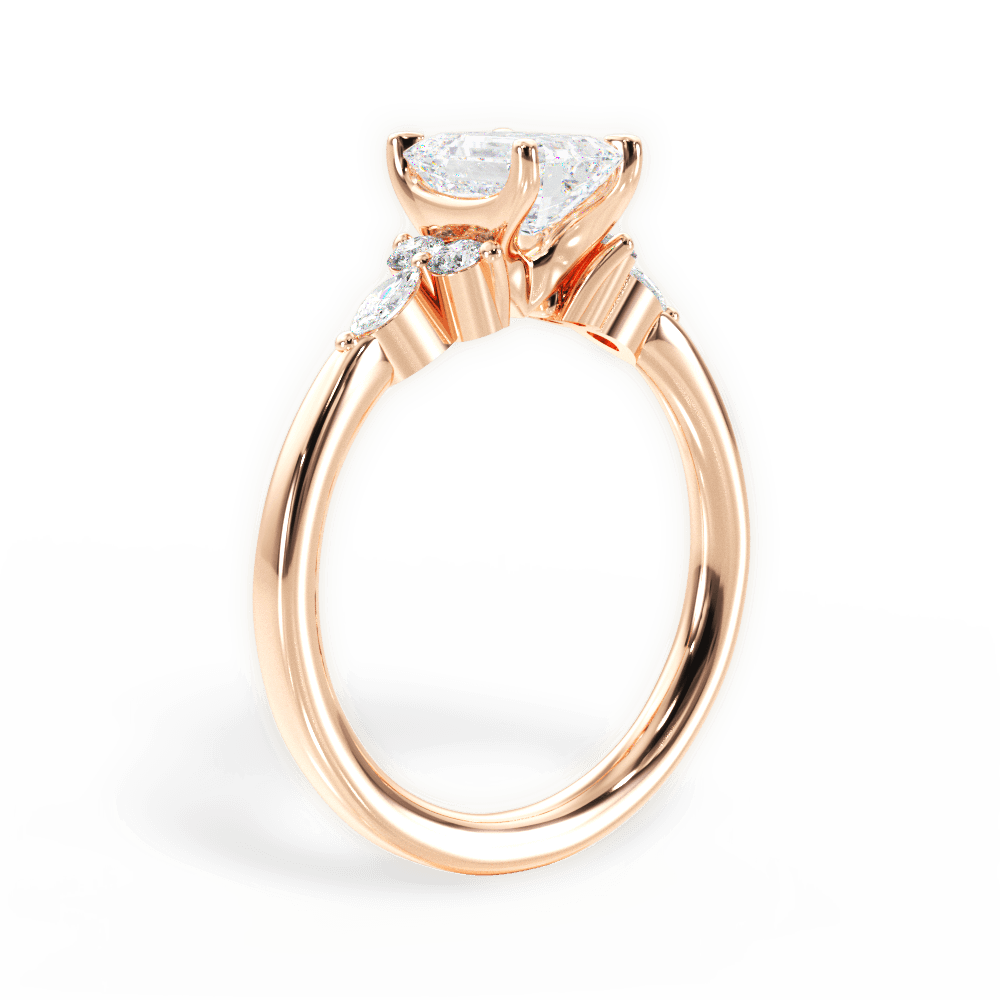14kt Rose Gold/18kt Rose Gold/emerald/front