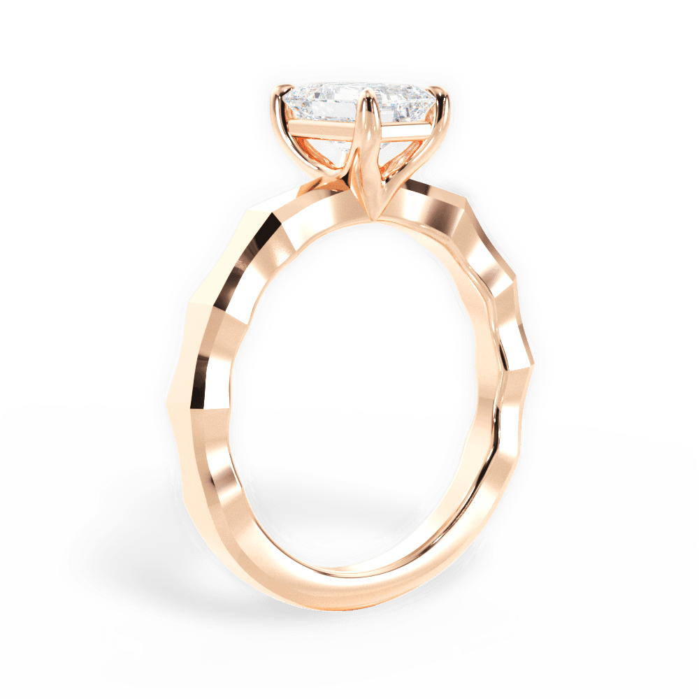 14kt Rose Gold/18kt Rose Gold/emerald/front