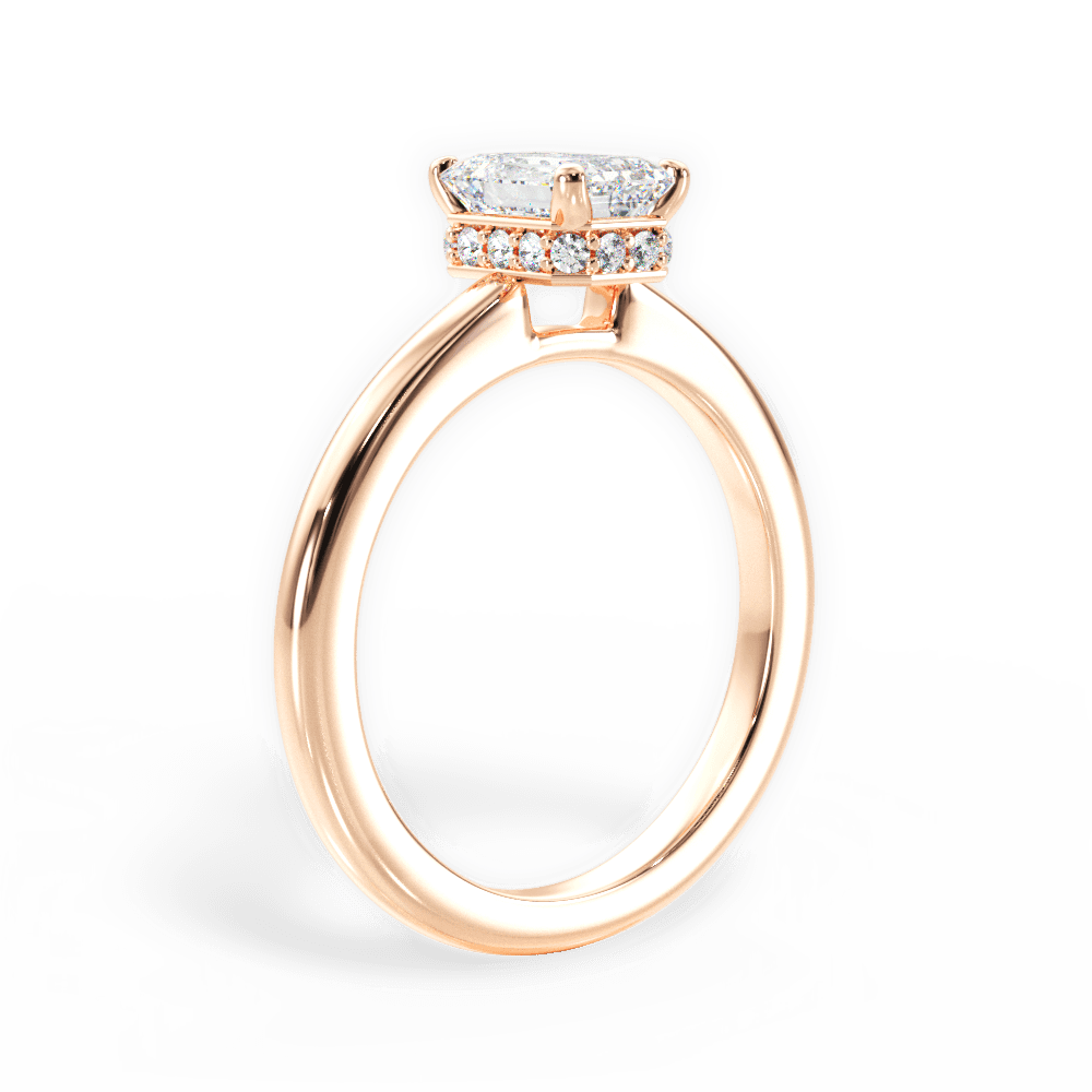 14kt Rose Gold/18kt Rose Gold/emerald/front