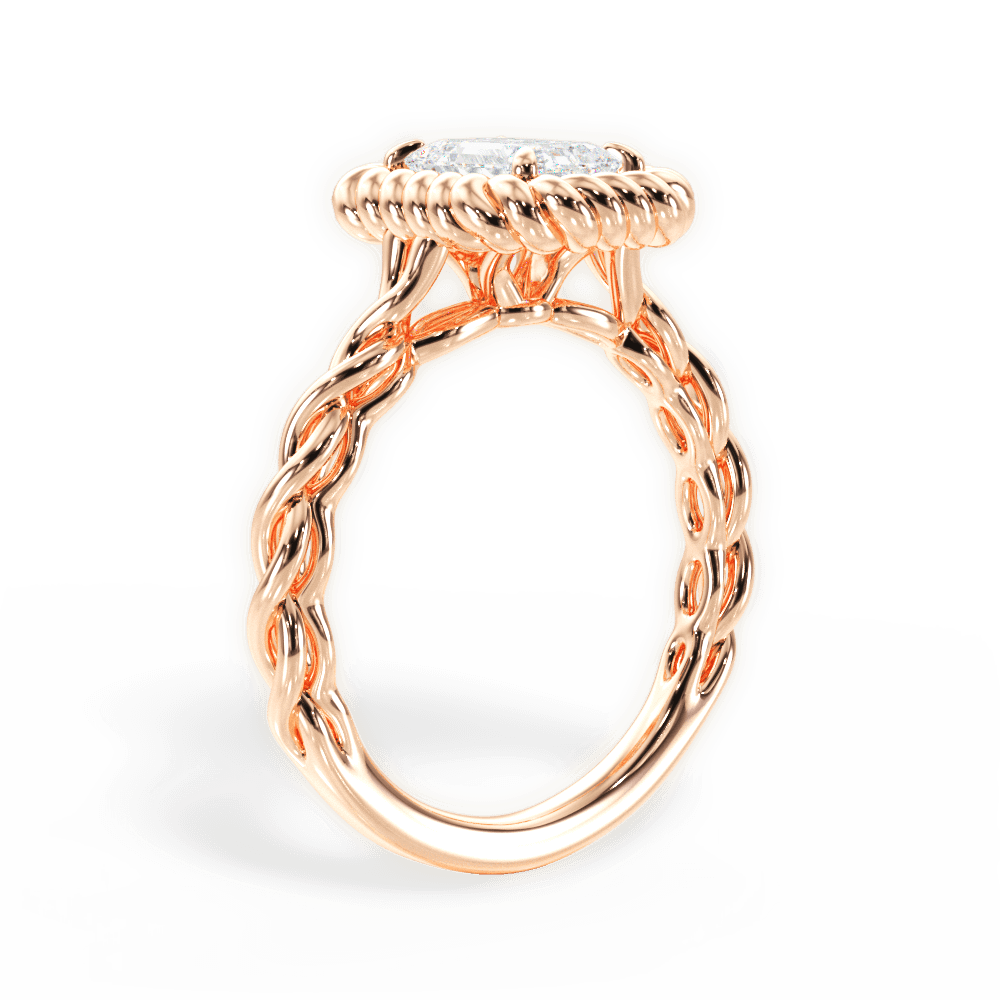 14kt Rose Gold/18kt Rose Gold/emerald/front
