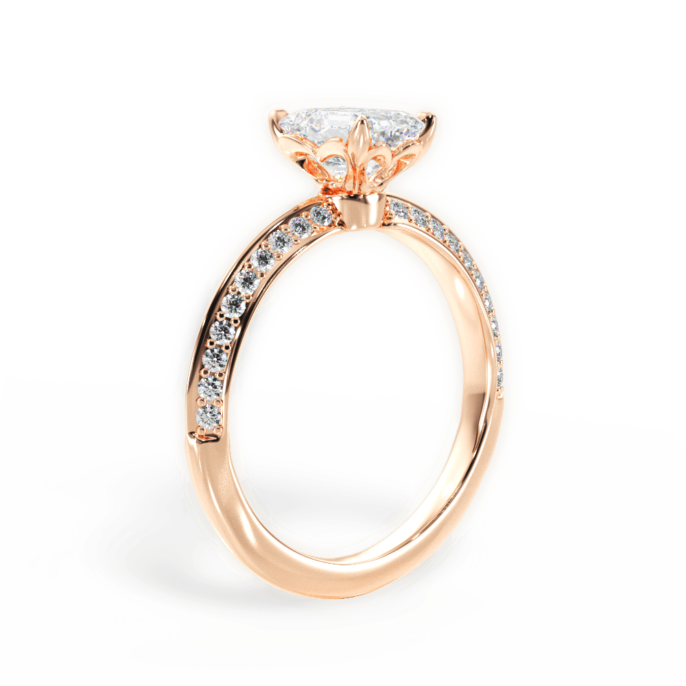 14kt Rose Gold/18kt Rose Gold/emerald/front