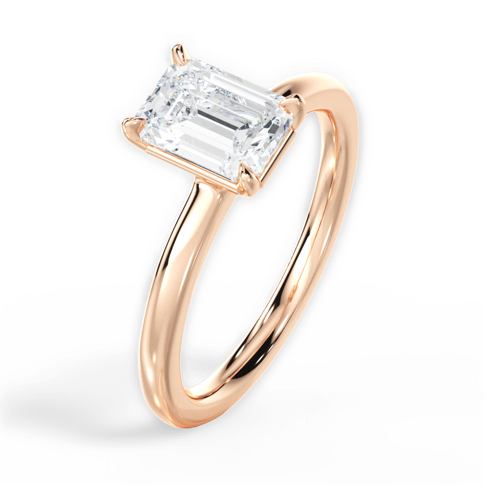 14kt Rose Gold/18kt Rose Gold/emerald/perspective