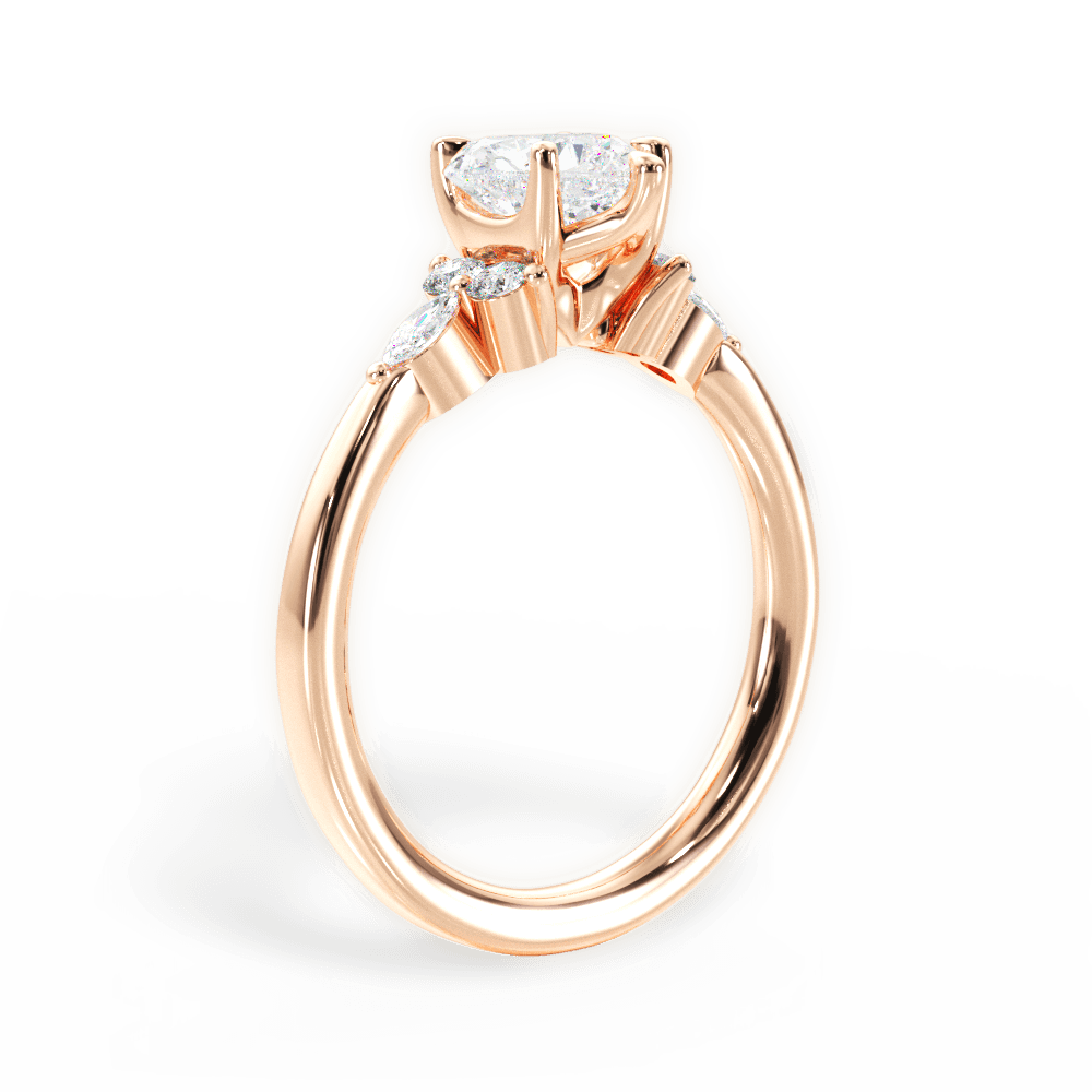 14kt Rose Gold/18kt Rose Gold/heart/front