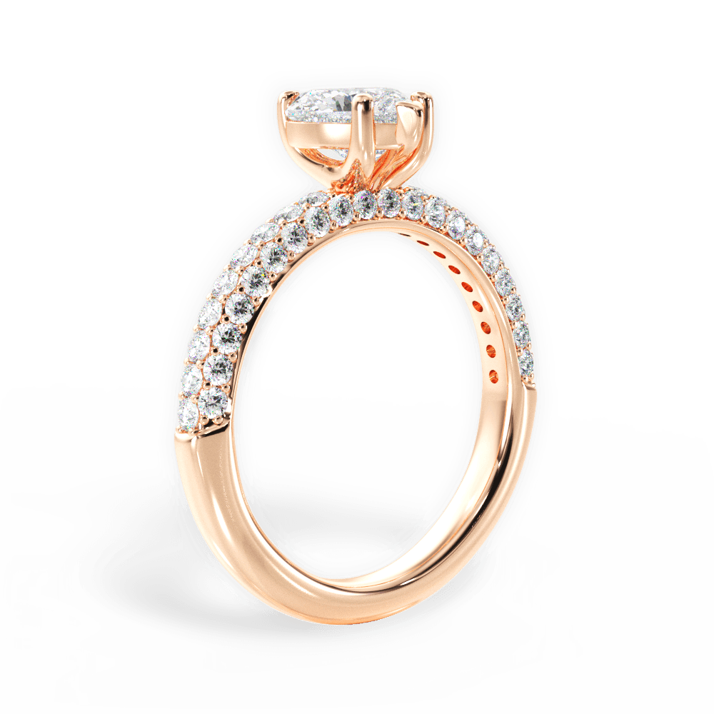14kt Rose Gold/18kt Rose Gold/heart/front