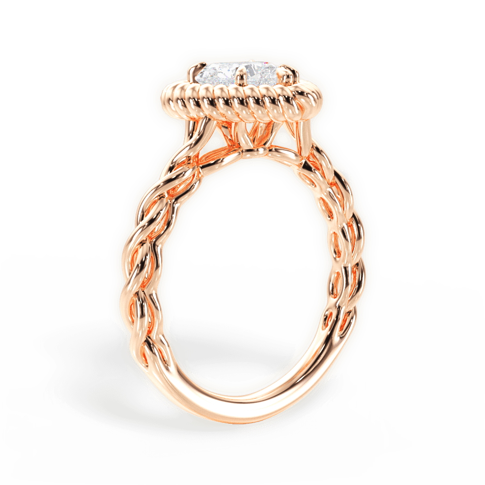 14kt Rose Gold/18kt Rose Gold/heart/front