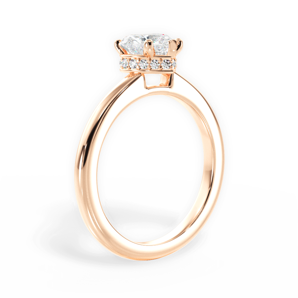 14kt Rose Gold/18kt Rose Gold/heart/front