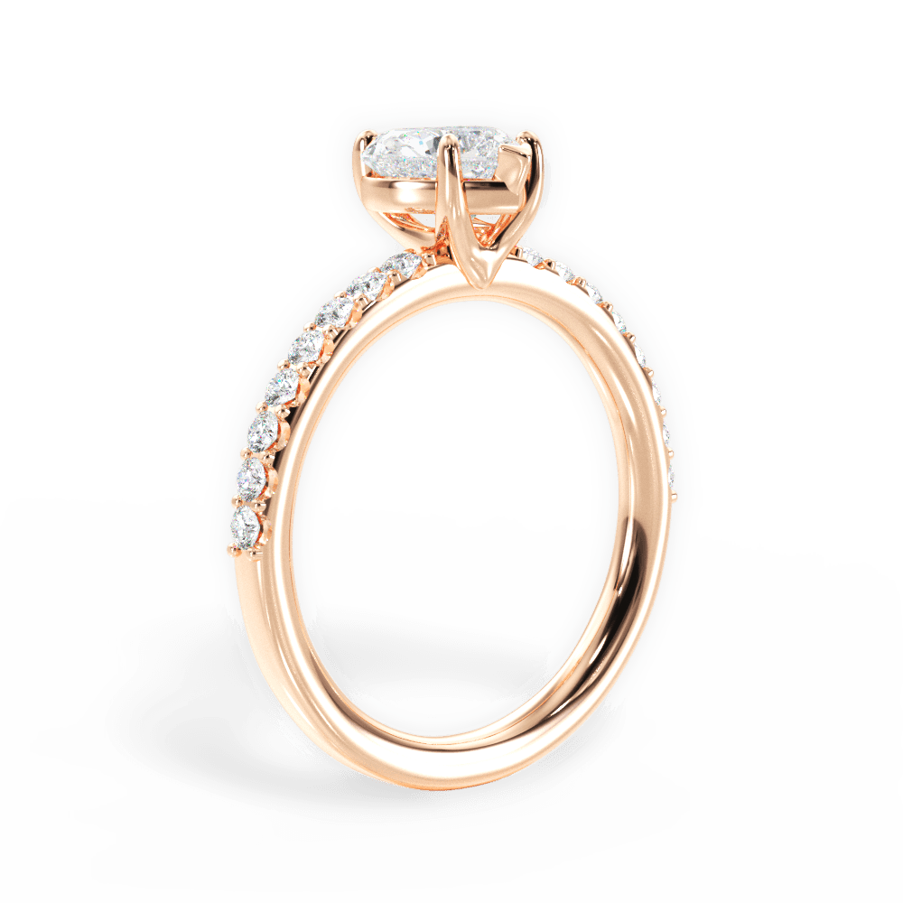 14kt Rose Gold/18kt Rose Gold/heart/front