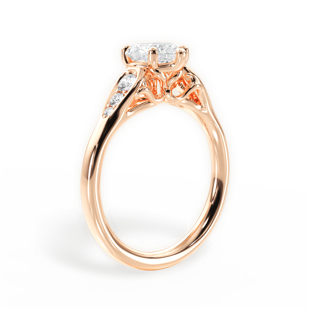 14kt Rose Gold/18kt Rose Gold/heart/front