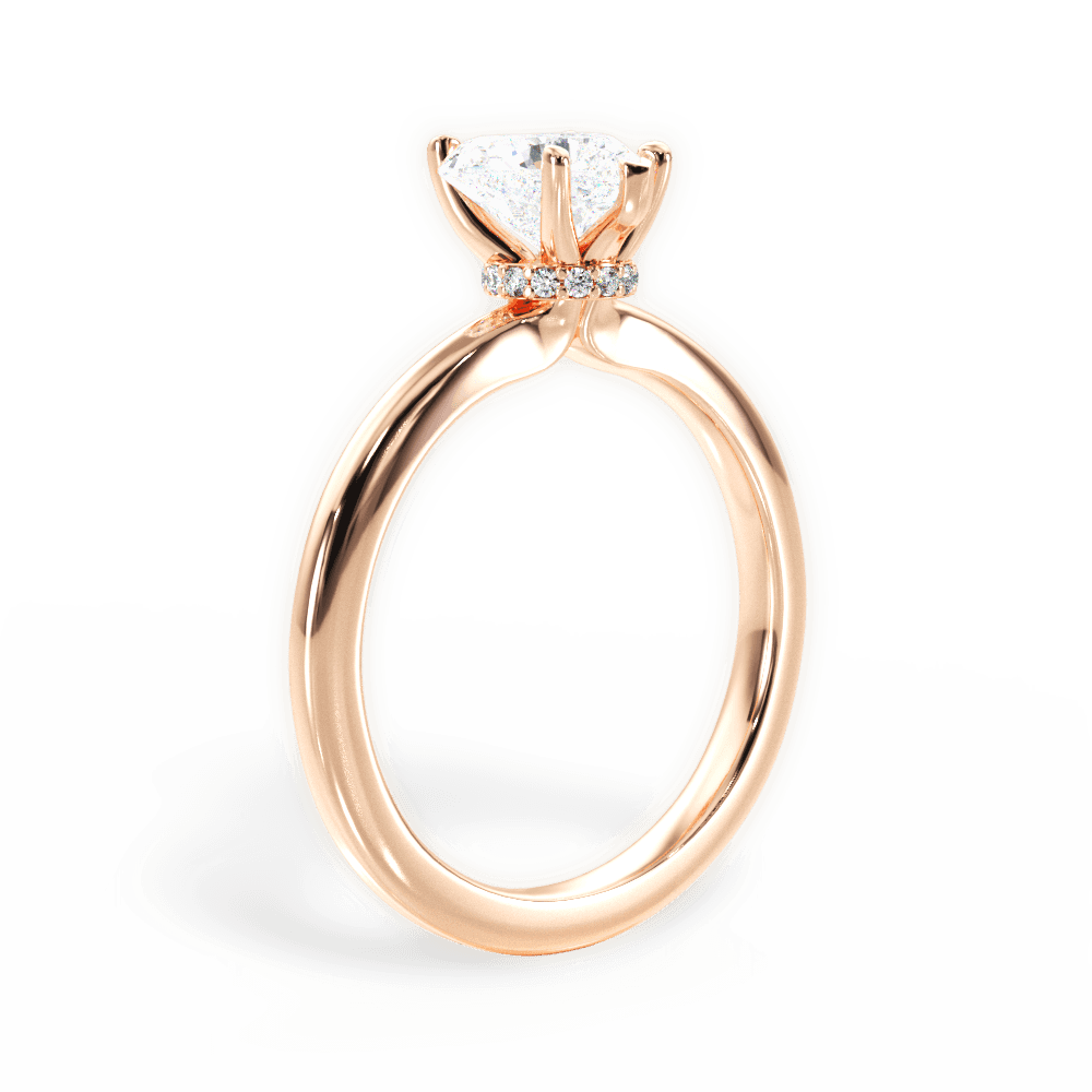 14kt Rose Gold/18kt Rose Gold/heart/front