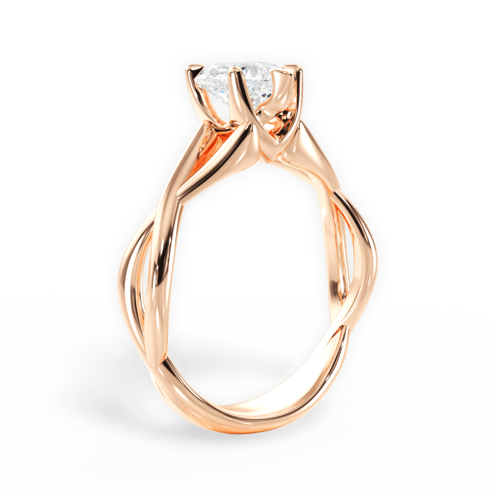 14kt Rose Gold/18kt Rose Gold/heart/front