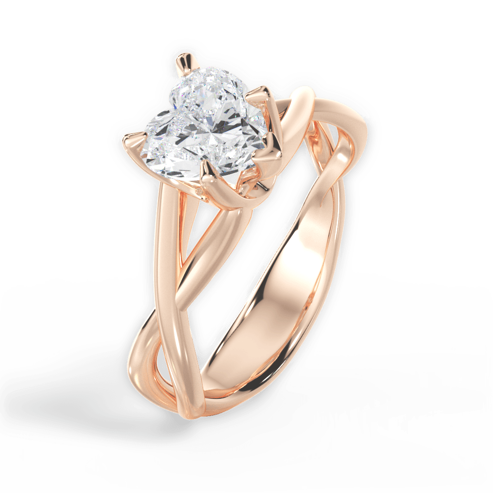 14kt Rose Gold/18kt Rose Gold/heart/perspective