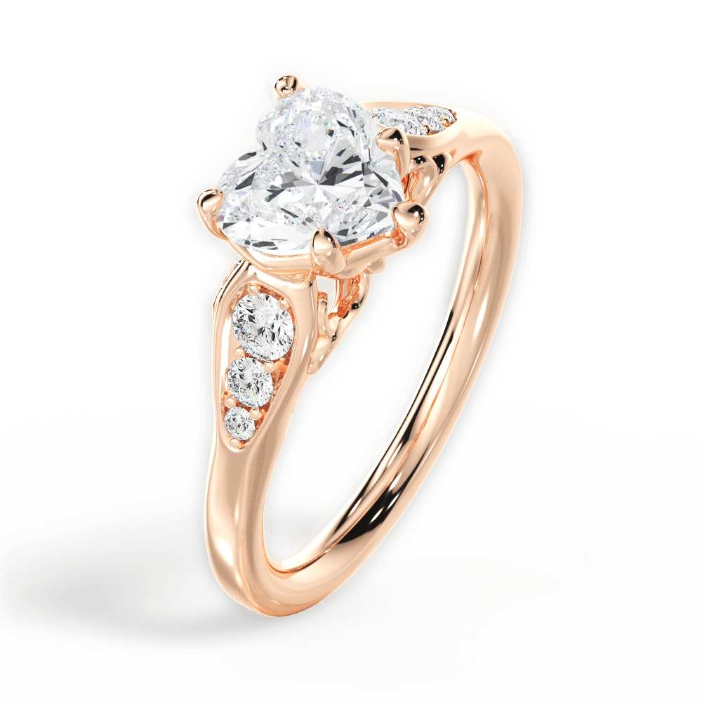 14kt Rose Gold/18kt Rose Gold/heart/perspective