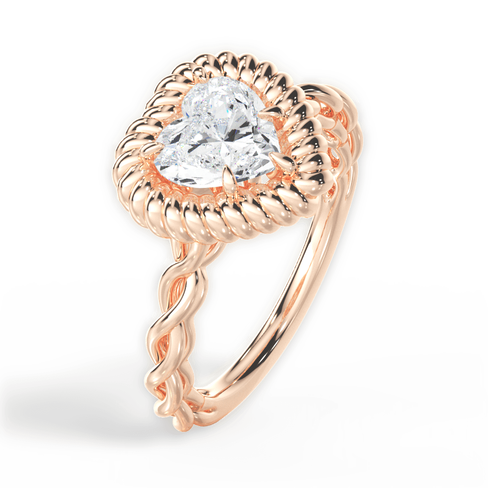 14kt Rose Gold/18kt Rose Gold/heart/perspective