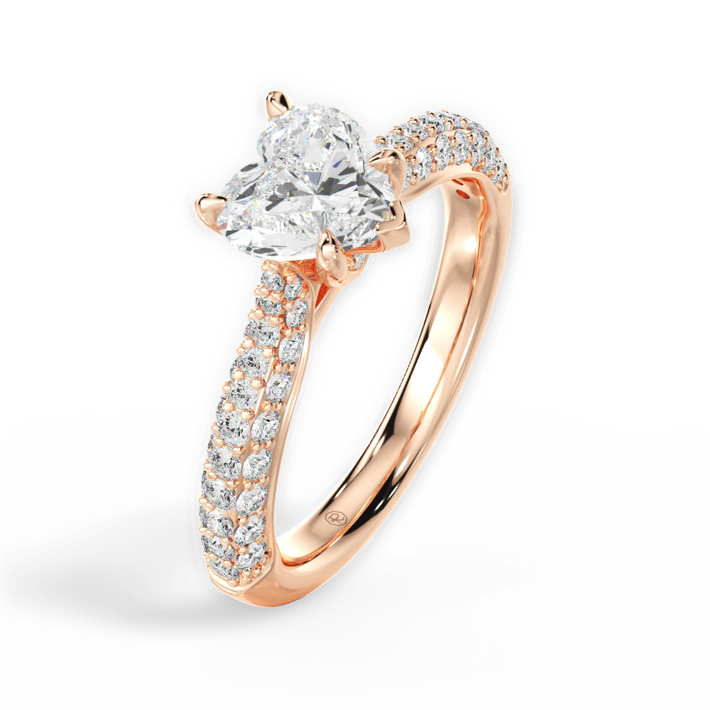 14kt Rose Gold/18kt Rose Gold/heart/perspective
