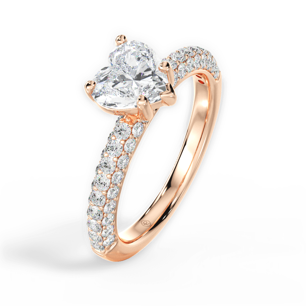14kt Rose Gold/18kt Rose Gold/heart/perspective