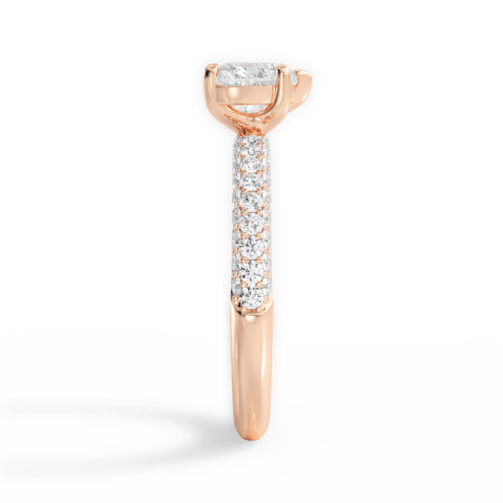 14kt Rose Gold/18kt Rose Gold/heart/side